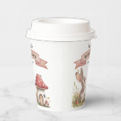 バニー素朴ベイビーシャワー紙カップ 紙コップ (右)