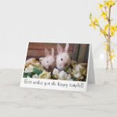 バニー結婚のカード カード (黄色い花)