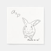 バニー結婚ズカクテルナプキンス スタンダードカクテルナプキン (正面)