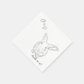 バニー結婚ズカクテルナプキンス スタンダードカクテルナプキン (角)