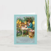 バニー絵画のイースターエッグヴィンテージ シーズンカード (正面)