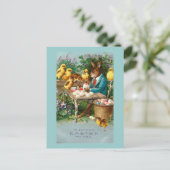 バニー絵画のイースターエッグヴィンテージ シーズンポストカード (スタンド正面)