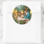 バニー絵画のイースターエッグヴィンテージ ラウンドシール (バッグ)