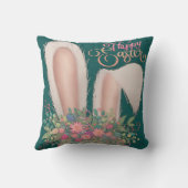 バニー耳かわいらしフローラハッピーイースター クッション (裏面)