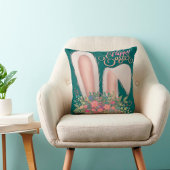 バニー耳かわいらしフローラハッピーイースター クッション