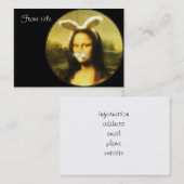 バニー耳とウィスカー付きモナリザ 名刺 (正面/裏面)