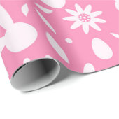バニー耳とデイジー ラッピングペーパー (ロールコーナー)
