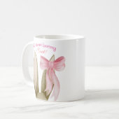 バニー耳のイースターと数種類のバニー甘い可愛いピンク コーヒーマグカップ (正面左)