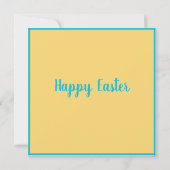 バニー耳を着た可愛いアヒルAIフォトイースター カード (裏面)