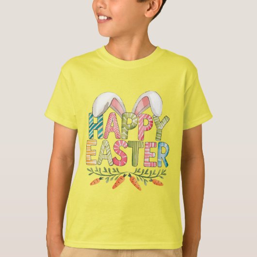 バニー耳ハッピーイースター Tシャツ (正面)