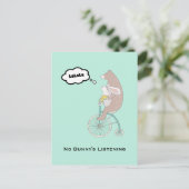 バニー聞のお洒落おもしろいイラストレーション ポストカード (スタンド正面)