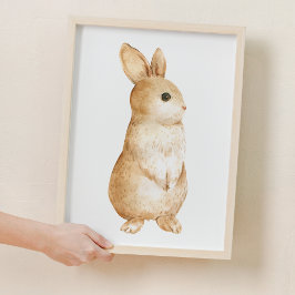 バニー自然ウッドランド子供部屋デコール ポスター