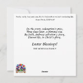 バニー蝶パステルウォーターカラーイースターティー シーズンカード (裏面)