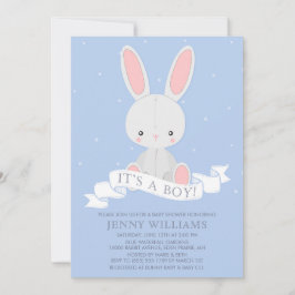 バニー詰まったラビットボーイ赤ちゃんシャワー招待状 招待状