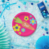 バニー誕生日かわいいキッズラビットパーティー ペーパープレート (パーティー)