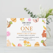 バニー誕生日イースターエッグジョイント1st第1誕生日 招待状 (スタンド正面)