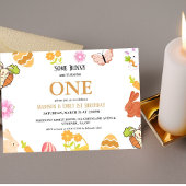 バニー誕生日イースターエッグジョイント1st第1誕生日 招待状