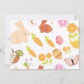 バニー誕生日イースターエッグ狩りサンキューカード 案内状 (裏面)