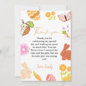 バニー誕生日イースターエッグ狩りサンキューカード 案内状 (正面)