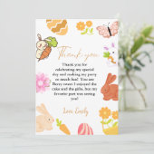 バニー誕生日イースターエッグ狩りサンキューカード 案内状 (スタンド正面)