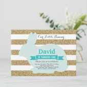 バニー誕生日イースターエッグ1st第1誕生日 招待状 (スタンド正面)