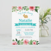 バニー誕生日ガールイースターエッグ1st最初の誕生日 招待状 (スタンド正面)