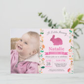 バニー誕生日ガールイースターエッグ1st最初の誕生日 招待状 (スタンド正面)