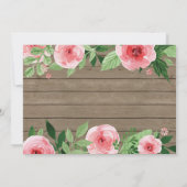 バニー誕生日ガールイースターエッグ1st最初の誕生日 招待状 (裏面)