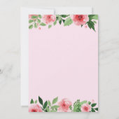 バニー誕生日ガールイースターエッグ1st最初の誕生日 招待状 (裏面)