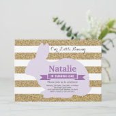 バニー誕生日ガールイースターエッグ1st最初の誕生日 招待状 (スタンド正面)