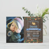 バニー誕生日ガールイースターエッグ1st最初の誕生日 招待状 (スタンド正面)