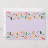 バニー誕生日ガールイースターエッグ1st最初の誕生日 招待状 (裏面)