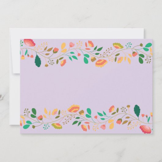 バニー誕生日ガールイースターエッグ1st最初の誕生日 招待状 (裏面)