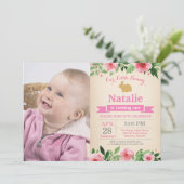 バニー誕生日ガールイースターエッグ1st最初の誕生日 招待状 (スタンド正面)