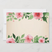 バニー誕生日ガールイースターエッグ1st最初の誕生日 招待状 (裏面)