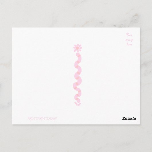 バニー誕生日パーティーはがき ポストカード (裏面)