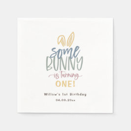 バニー誕生日パーティー スタンダードカクテルナプキン
