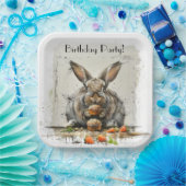 バニー誕生日パーティー ペーパープレート (パーティー)