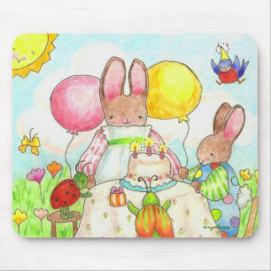 バニー誕生日パーティー マウスパッド