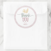 バニー誕生日パーティー ラウンドシール (バッグ)