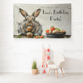 バニー誕生日パーティー 横断幕 (インサイチュ)