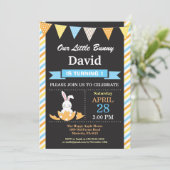 バニー誕生日ボーイイースターエッグ誕生日 招待状 (スタンド正面)