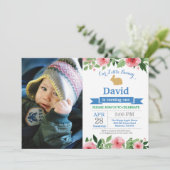 バニー誕生日ボーイイースターエッグ1st最初の誕生日 招待状 (スタンド正面)