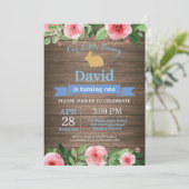 バニー誕生日ボーイイースターエッグ1st最初の誕生日 招待状 (スタンド正面)