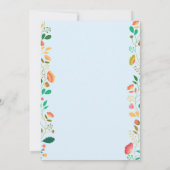 バニー誕生日ボーイイースターエッグ1st最初の誕生日 招待状 (裏面)