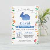 バニー誕生日ボーイイースターエッグ1st最初の誕生日 招待状 (スタンド正面)