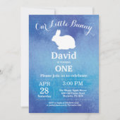 バニー誕生日ボーイイースターエッグ1st最初の誕生日 招待状 (正面)