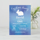 バニー誕生日ボーイイースターエッグ1st最初の誕生日 招待状 (スタンド正面)