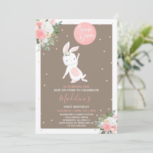 バニー誕生日招待状ソームバニー誕生日 招待状 (スタンド正面)