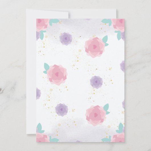 バニー誕生日招待状バニー誕生日 招待状 (裏面)